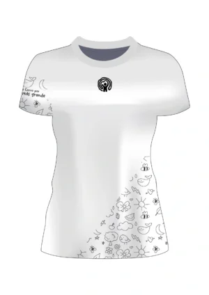 Blusa Running For Children Femenina Blanca
