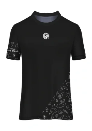 Camiseta Running For Children Masculina Negra