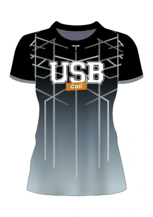 USB  - Camiseta Deportiva Femenina Negra