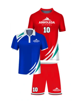 Kit Uniforme Fútbol  Masculino Arquero Rojo  -  Arboleda + Camisa de presentación