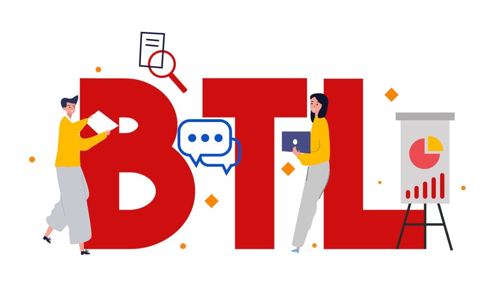 Btl Or Below The Line Communication With Customer. Marketing Strategy Of Product Promotion. Direct O